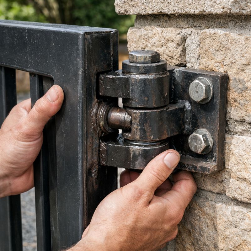 Vérification des gonds d’un portail